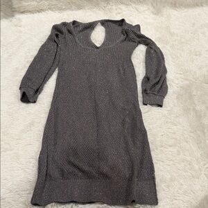 Ardene Metallic Gray Knit Top